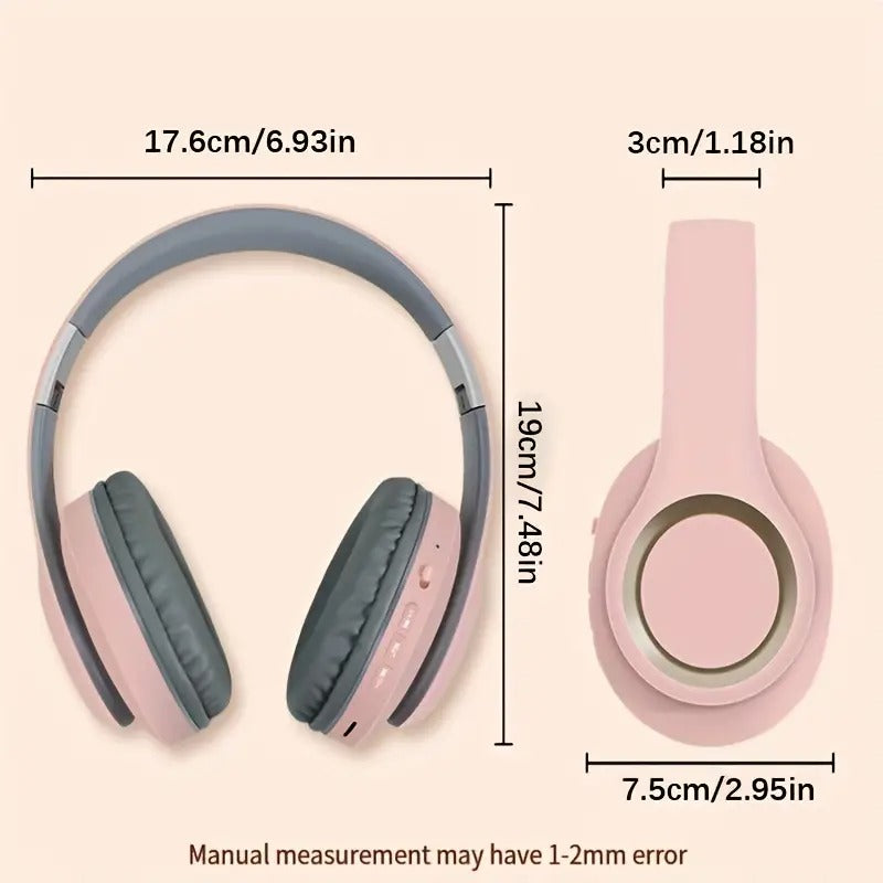 Fones de ouvido premium sem fio - áudio surround, canal estéreo 5.0, controle de volume - presente perfeito para homens e mulheres