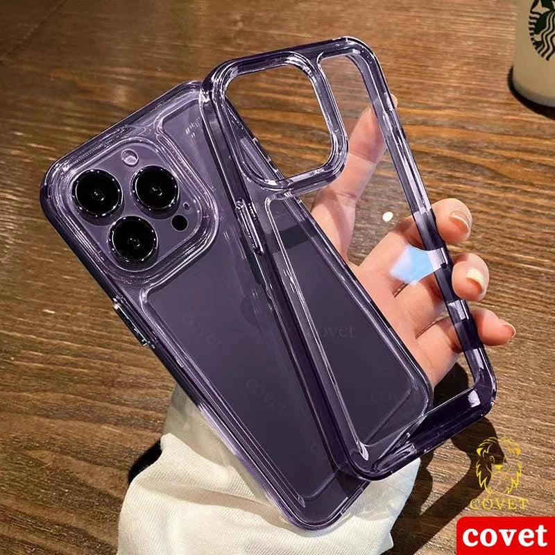 COVET Capa Transparente Anti-Impacto De Alta Qualidade Case Capa Capinha De Celular Para iPhone 13 12 11 Pro MAX XS XS MAX XR 7 + 8 Plus SE 2020